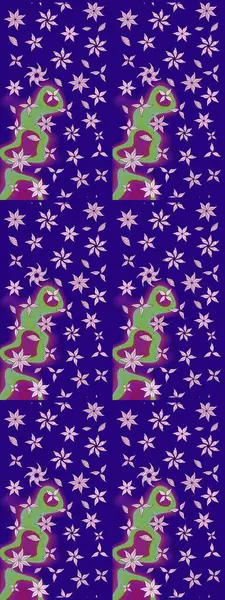 Raster illüstrasyonu. Mavi renkte şirin çiçekler. Moda baskısı, albüm, ambalaj kağıdı ve duvar kağıdı için zarif dekoratif süslemeler. Küçük çiçekli basit bir çiçek çizimi..