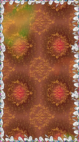 Küçük çiçekteki sevimli çiçek deseni. Birçok kahverengi ve soyut çiçekli tropikal desenler. Varicolobrown raster kusursuz illüstrasyon.