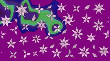 Çiçek desenli raster, mor çizgi grafik desenli soyut raster arkaplan. Modern stil dokusu.