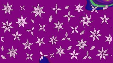 Raster - stok. Mor çiçekli eskiz deseni, suluboya çiçek deseni, sevimli çiçek, duvar kağıdı, kart veya kumaş için fayanslı.