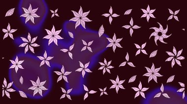 Kahverengi renkli çiçekler. Raster düz çiçek çizim deseni. Tasarım hediye paketi, tebrik kartları, posterler ve afiş tasarımı.