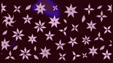 Raster illüstrasyonundaki çiçek desenli çizim. Süslü kumaş deseni. Düz Çiçek Elementleri Tasarımı. Renkli Bahar Teması çizim şablonu.