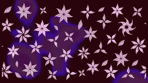 Kahverengi renkli çiçekler. Raster düz çiçek çizim deseni. Tasarım hediye paketi, tebrik kartları, posterler ve afiş tasarımı.