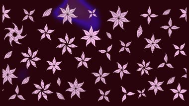 Raster illüstrasyonundaki çiçek desenli çizim. Süslü kumaş deseni. Düz Çiçek Elementleri Tasarımı. Renkli Bahar Teması çizim şablonu.