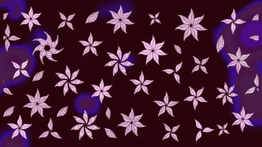 Yumuşak, yaz çiçekli arka plan. Çiçekli karalama şeklinde Raster çiçek deseni. Kahverengi renkte çiçekler.