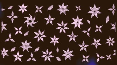 Küçük çiçekteki sevimli çiçek deseni. Kahverengi renkte yaz çiçekleri. Raster illüstrasyonu. Raster deseni.