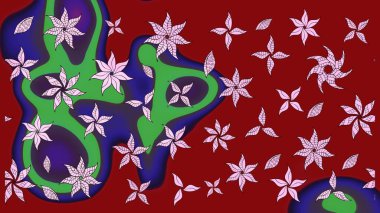 Raster illüstrasyonu. Ultraviyole kumaş deseni. Çizim kalıbı. Organik motif arkaplanı.