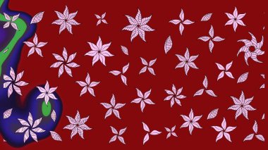 Karalama çiçeği. Düz Çiçek Elementleri Tasarımı. Zentangle soyut çiçekleri. Güzel kumaş deseni. Raster illüstrasyonu. Renkli Bahar Teması çizim şablonu.