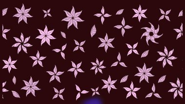 Çizgi çizimi kalıbı. Raster Moda kumaş deseni. Şirin çiçekler..