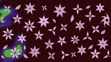 Çiçek kolajı. Çiçek arkaplan. - Kahverengi çiçekler. Küçük çiçekte güzel bir desen var. Raster deseni. Çiçek kompozisyonu. Doğa.