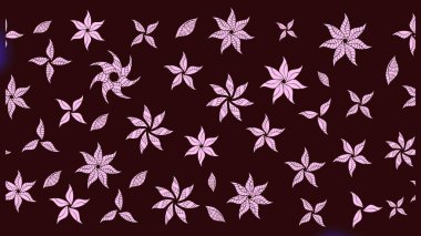 Kahverengi renkli. Yaz çiçekleri teması. Suluboya resim taklit Raster çizimi. El çizimi, soyut ve süslü elementler. Klasik çiçekler..