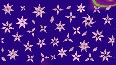 Raster illüstrasyonu. Eskiz geçmişi. Kumaş, tekstil, duvar kağıdı baskısı için. Eski usul. Renkli desenli eskiz deseni, mavi çiçekler ve dekoratif elementlerle.