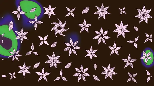 Kahverengi renkte çiçekli çiçek deseni. Suluboya tarzında kahverengi renkte çiçekler.