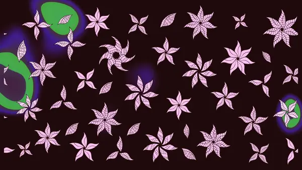 Çizim çiçek deseni duvar kâğıdı olarak kullanılabilir. Raster illüstrasyonu. Kahverengi renkte çiçekler.