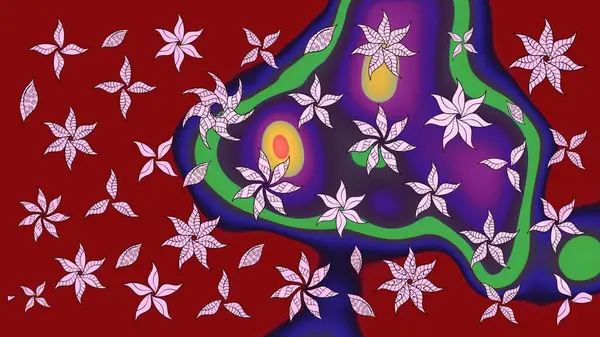 Simple cute pattern in small-scale flowers. Raster illustration. Floral sketch background for textile or book covers, manufacturing, wallpapers, print, gift wrap and scrapbooking.