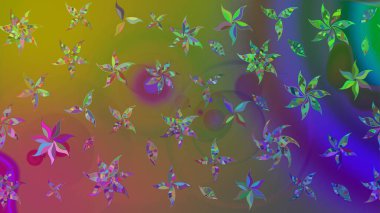 Raster illüstrasyonu. Yeşil renklerde. Anti-stres için Raster soyut şablon sayfası.