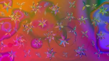 Kahverengi renkli çiçekler. Kumaş desenli papatya çiçekleri ayrıntıları.