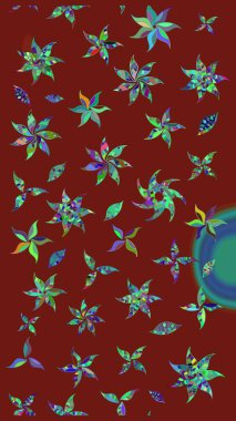 Tatil havası. Bahar mevsimi. Raster güzel bir çiçek deseni çizmiş. Nazik romantik baskı.