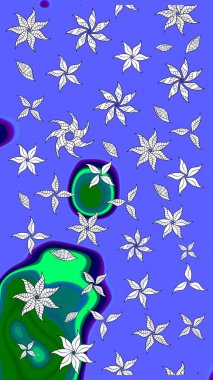 Raster illüstrasyonu. Küçük çiçekteki sevimli çiçek deseni. Tony 'nin kumaş kalıbını çiz. Modaya uygun kumaş deseni.