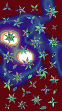 Küçük çiçekteki sevimli çiçek deseni. Tony 'nin kumaş kalıbını çiz. Modaya uygun kumaş deseni. Raster illüstrasyonu.