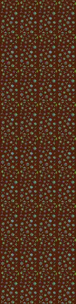 Kahverengi renkli çiçekler. Raster illüstrasyonunda çiçek deseni çizimi.