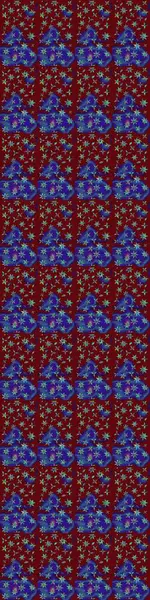 Çiçeksel çizim kalıbının yansıması. Vadinin çiçekleri kırmızı renklerde.