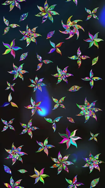 Küçük renkli çiçekler. Küçük çiçekte güzel bir desen. Motley illüstrasyonu. Çiçekli bahar çiçekleri. Moda baskıları için zarif bir şablon.