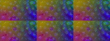 Çiçekli karalama şeklinde Raster çiçek deseni. Kahverengi renkli çiçekler. Yumuşak, bahar çiçekli arka plan.