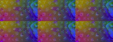 Kahverengi renkte çok kahverengi, zarif küçük çiçekler ve komik böcekler, raster desen, illüstrasyon.