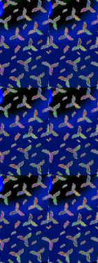 Raster Noel soyut renkli arka plan ve düşen kar tanesi. Raster illüstrasyonu. Kar tanesi arkaplanı.