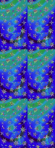 Raster illüstrasyonu. Güzel kumaş deseni. Bahar çiçekli güzel bir çiçek deseni..