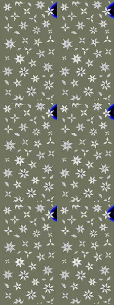 Yeşil renkli çiçekler. Düz Çiçek Elementleri Tasarımı. Raster illüstrasyonundaki çiçek desenli çizim. Renkli Yaz Teması çizim şablonu.