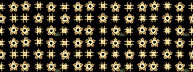 Çiçekli karalama şeklinde Raster çiçek deseni. Siyah renkli çiçekler. Nazik, sevimli çiçek arkaplanı..