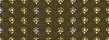Kusursuz oryantal klasik altın desen. Kahverengi, yeşil ve gri renkler üzerinde altın tekrarlayan elementler içeren Raster soyut arka planı.