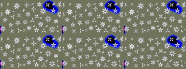 Çiçek deseni. Flower eskiz arka planı. Şatafatlı bahar bahçesi dokusu. Raster illüstrasyonu.