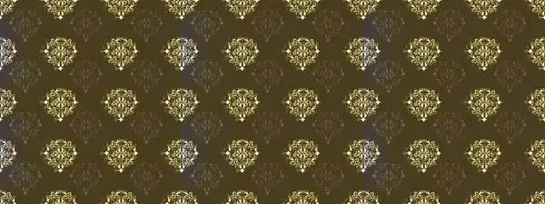 Kusursuz oryantal klasik altın desen. Kahverengi, yeşil ve gri renkler üzerinde altın tekrarlayan elementler içeren Raster soyut arka planı.