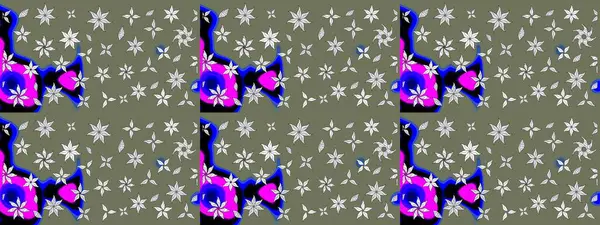 Küçük çaplı çiçeklerdeki basit şirin desenler. Tekstil veya kitap kapakları, imalat, duvar kağıtları, baskı, hediye paketi ve yapıştırma kitabı için çiçek eskizi geçmişi. Raster illüstrasyonu.