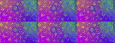 Güzel kumaş deseni. Raster Illustrasyon 'daki Çiçek Deseni' nin son moda çizimi. Renkli Yaz Temalı eskiz kalıbı. Düz Çiçek Elementleri Tasarımı.