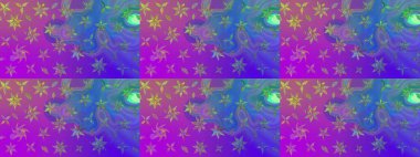 Raster illüstrasyonu. Çiçekli güzel suluboya desen. Menekşe renklerinde.