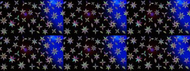 Raster illüstrasyonu. Siyah renkte güzel bir tekstil. Suluboya çiçekli çiçek deseni.