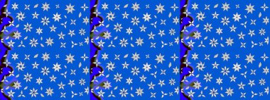 Küçük çiçekteki sevimli çiçek deseni. Mavi renkte çiçekler.