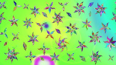 Çiçekler suluboya eskiz deseni. Raster Stili kumaş deseni.