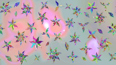 Küçük çiçekte güzel bir çiçek deseni var. Çiçekli çiçek deseni, suluboya. Raster deseni.