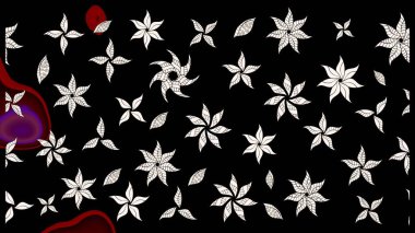 Raster illüstrasyonu. Şirin karalamalı çiçek desenli çizim. Eskiz tarzı siyah renkler. El yapımı çiçek ve bitki koleksiyonu. Raster illüstrasyonu.