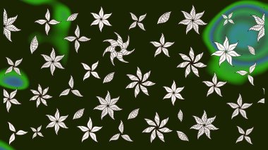 Düz Çiçek Elementleri Tasarımı. Çiçekli eskiz arkaplanı. Çocuk stili. Renkli Bahar Teması çizim şablonu.