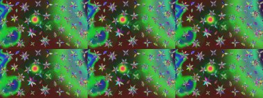 Bahar çiçekleriyle güzel bir çiçek deseni çizmişsin. Raster illüstrasyonu. Güzel kumaş deseni.