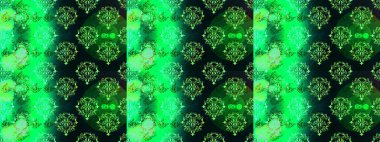 Çiçeksiz desenli arka plan, darbeler, sıçramalar, yaz çiçekleri. Yeşil, mavi ve siyah renkte çiçekler. Raster illüstrasyonu.