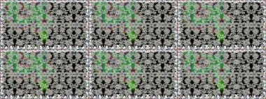 Küçük çiçekteki sevimli çiçek deseni. Gri renkte yaz çiçekleri. Raster illüstrasyonu. Raster deseni.