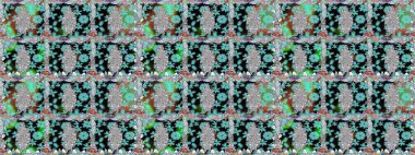 Mavi renklerde. Kusursuz dekoratif arka plan, çiçek mandala. Çiçek. Raster illüstrasyonu.