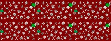 Küçük çiçekteki sevimli çiçek deseni. Kırmızı renkte çiçekler.